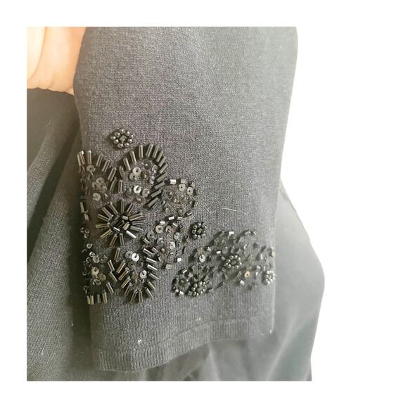 Vintage Vision Apparel Women’s Silk Blend Beaded Sequin V-Neck Sweater Size 1X - Picture 7 of 10